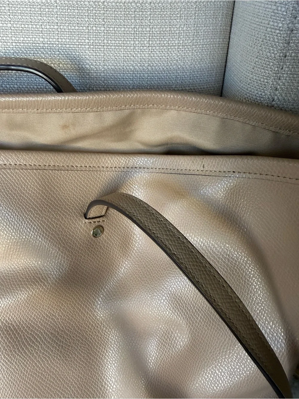 Coach City Tote Chalk Pebbled Leather Shoulder Bag City Street Large Carryall